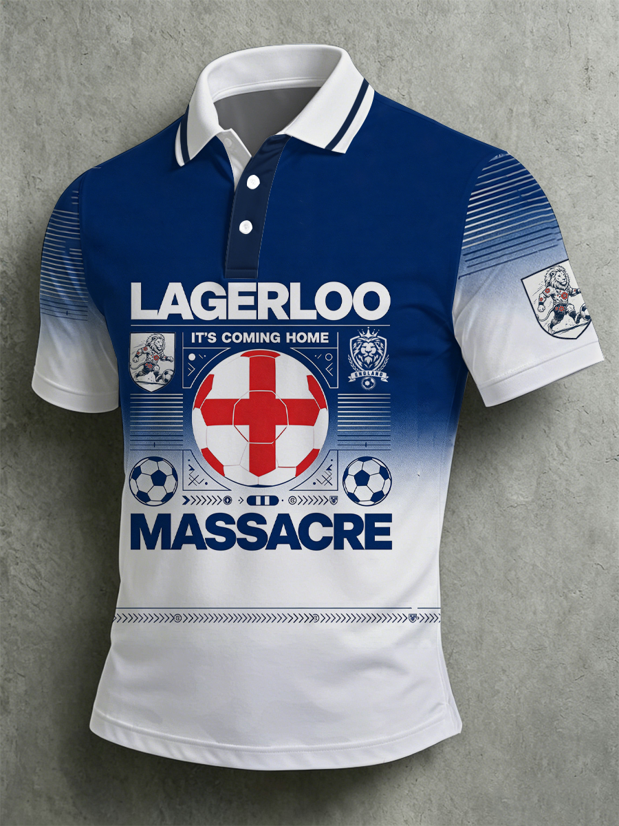 Men's UK Football Lover England Printed polo shirt
