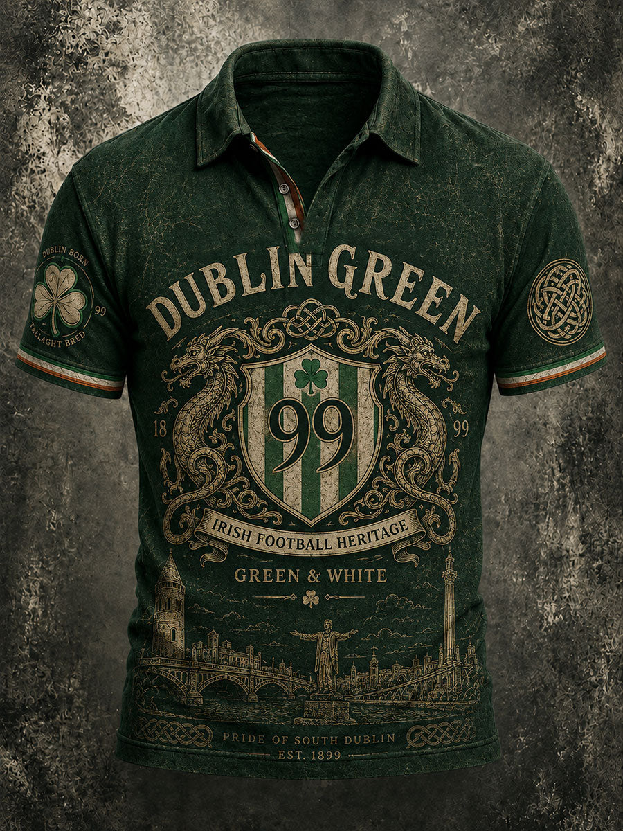 Men's Dublin Green Shamrock Football Shirt