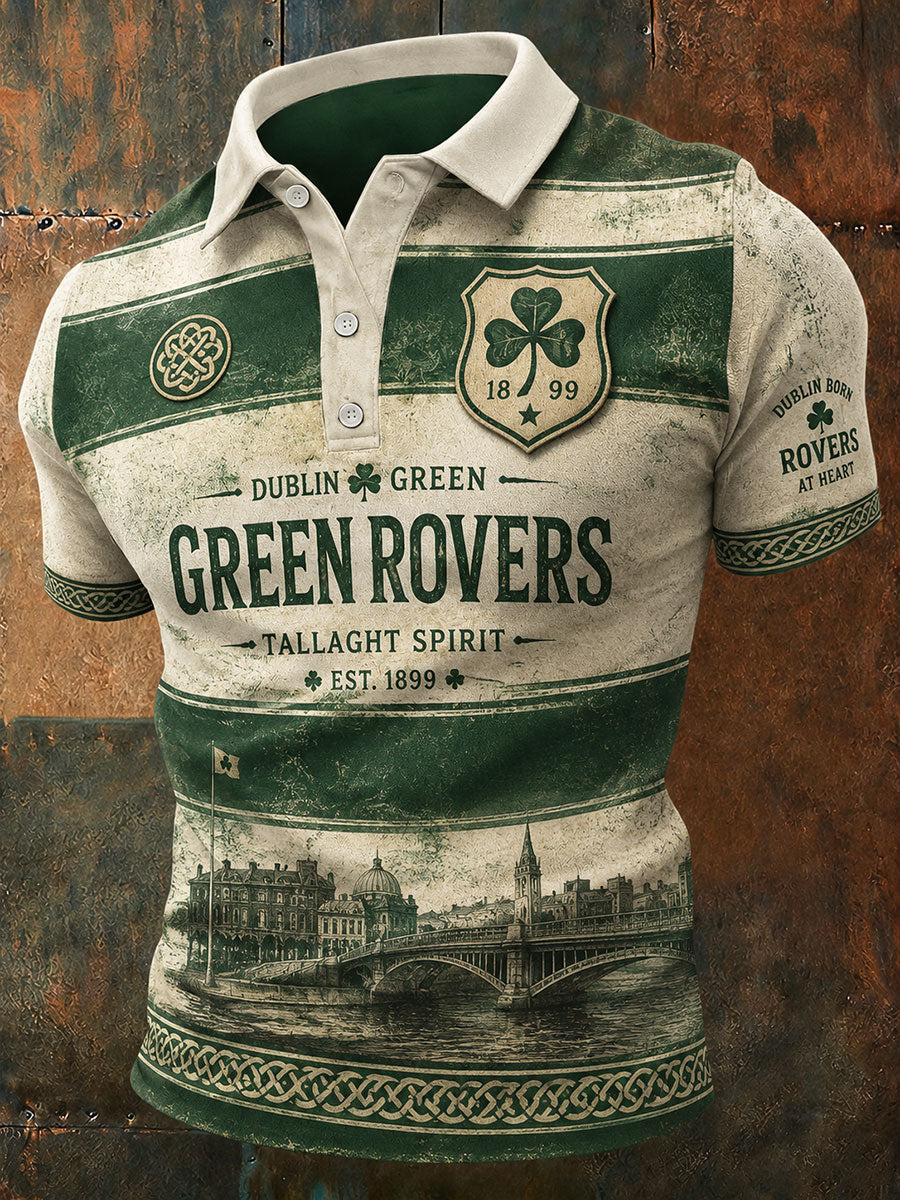 Men's Green Rovers Shamrock Football Shirt