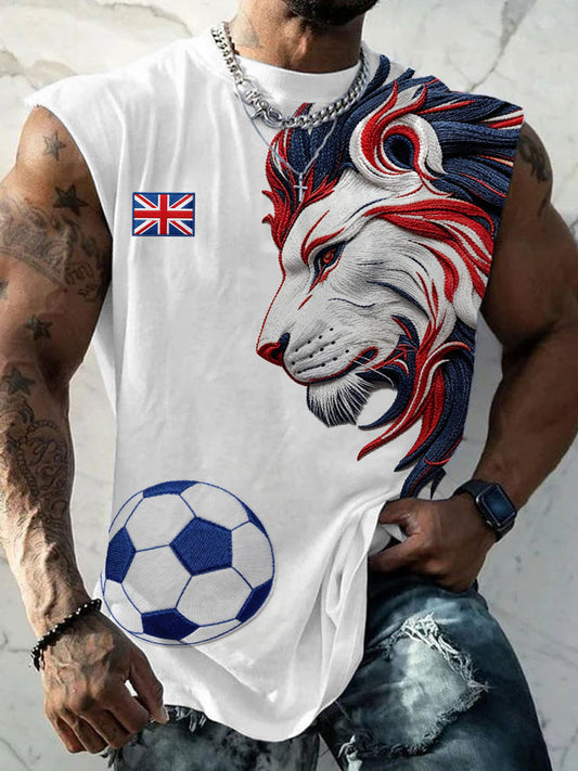 Men's British Football Lion Casual Vests