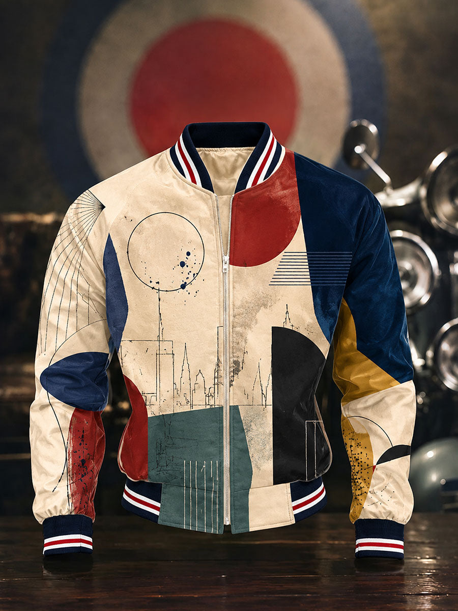 Men's Mods Culture UK Music Lover Art Printed Monkey Jacket