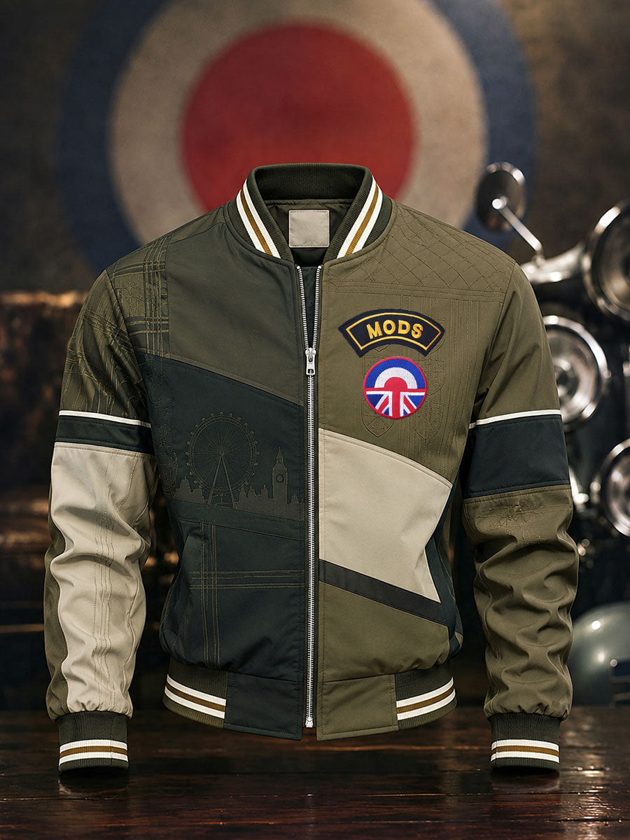 Men's Mods Culture UK Music Lover Art Printed Monkey Jacket