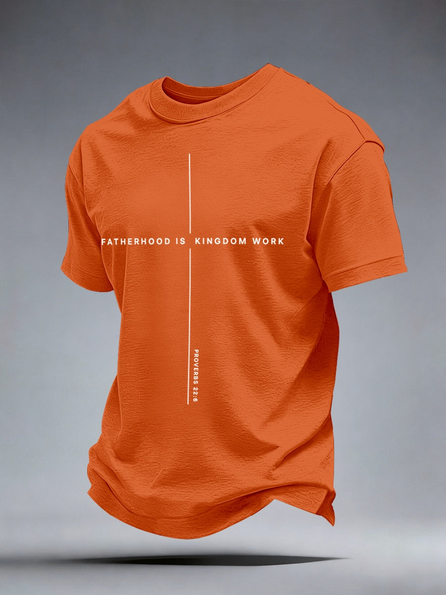 Men's Fatherhood is Kingdom Work Print T-Shirt