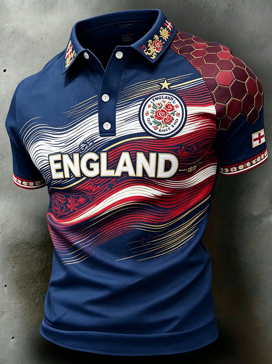 Men's England Football Short Sleeve Shirt