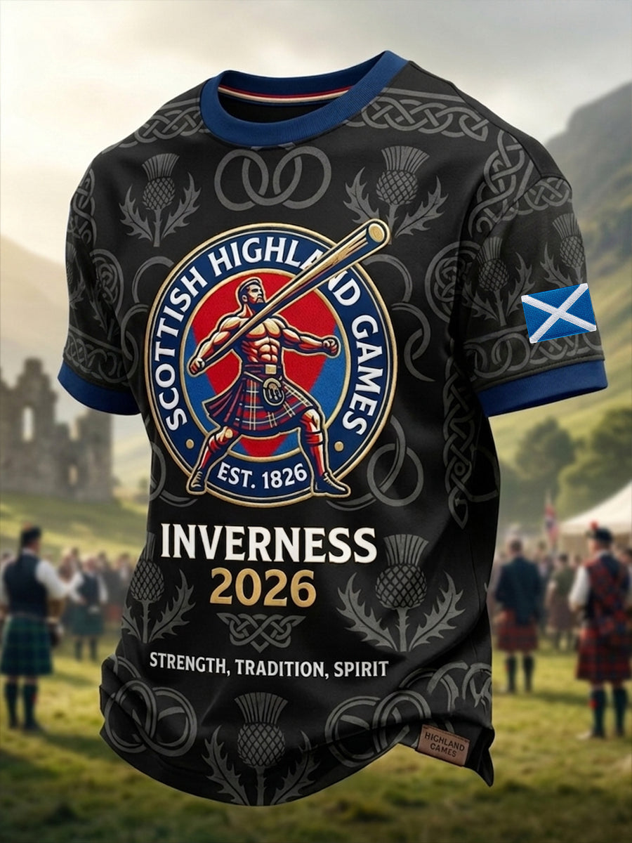 Men's Scottish Highland Games Short Sleeve T-shirt