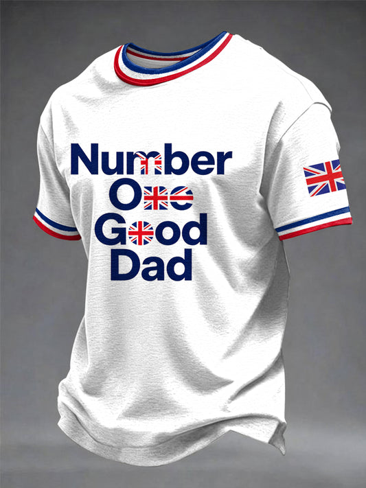 Men's British Father's Day Printed T-shirt