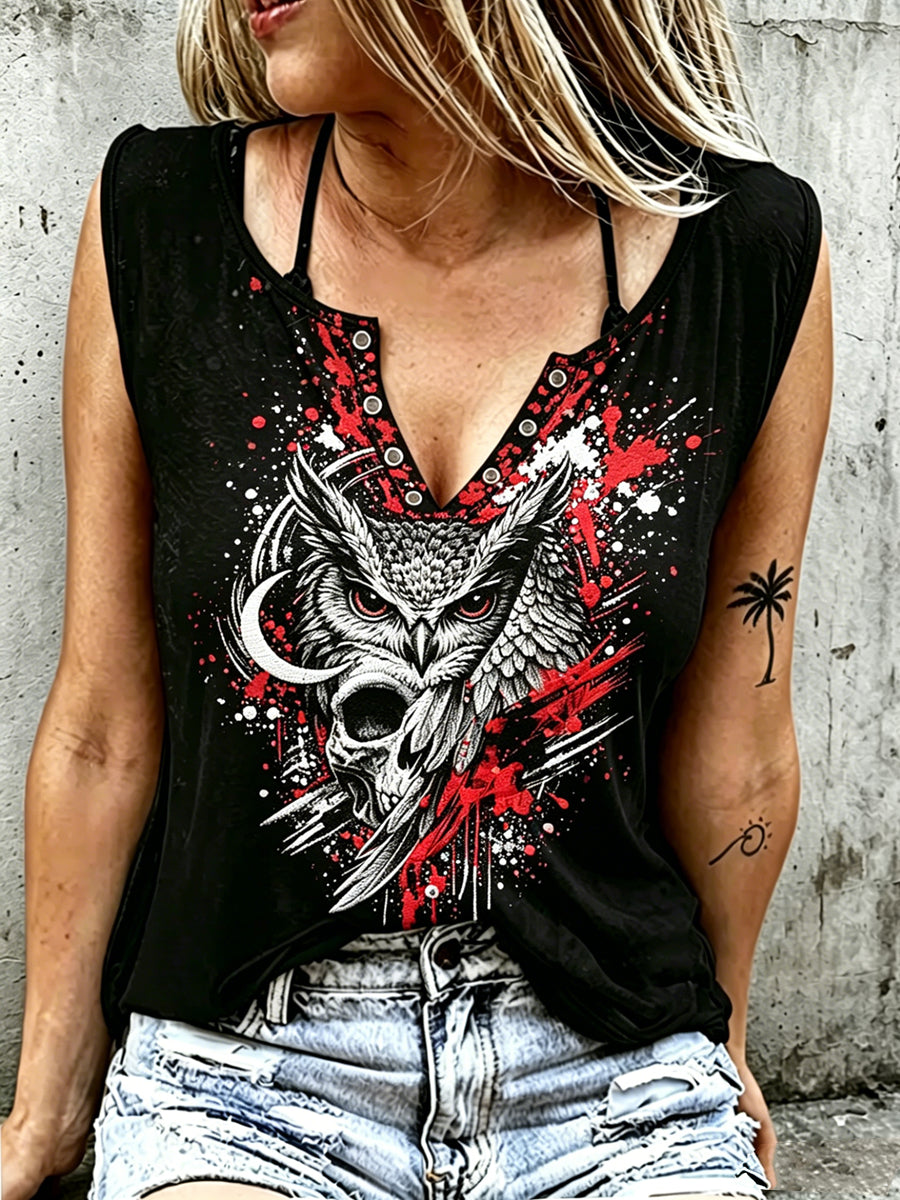 Women's Retro Animal Print Sleeveless Tank Top