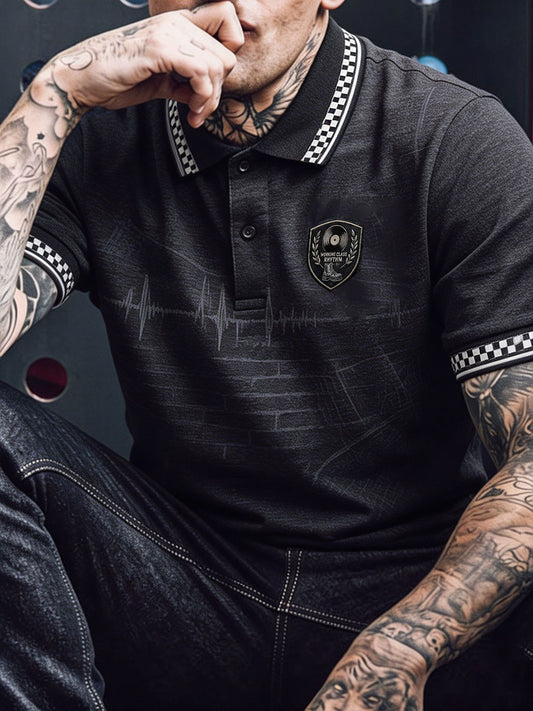 Men's UK Culture Art Music Lover Printed Casual Tops