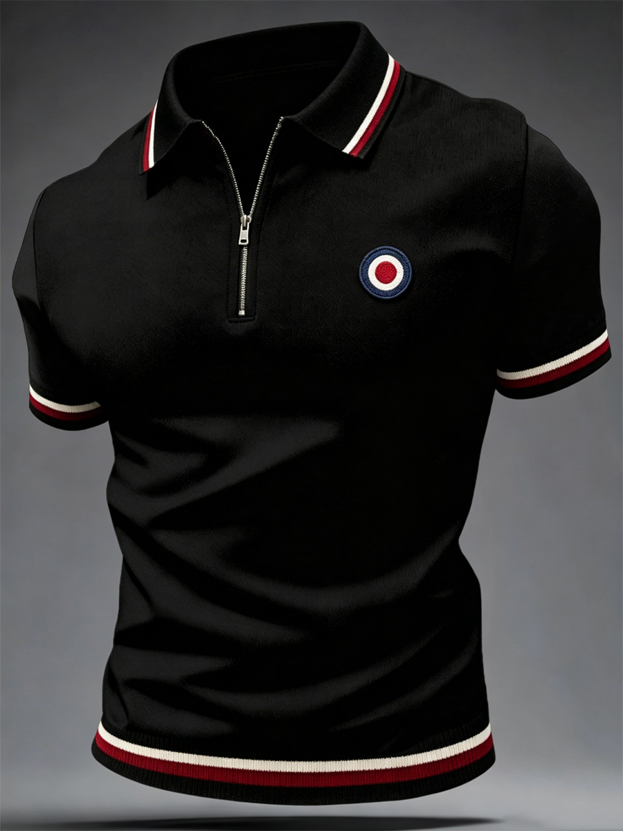 Men's Modern Culture Lover Printed zip up short sleeve