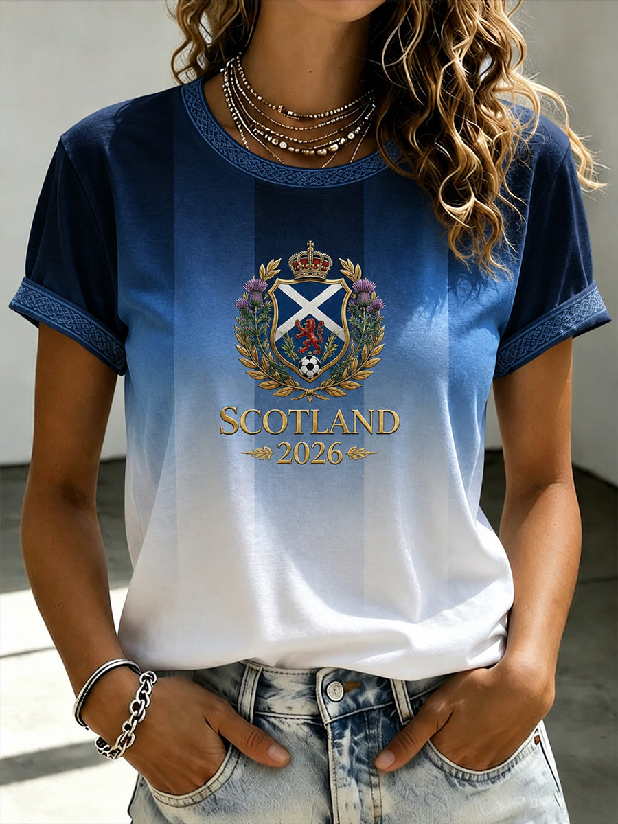 Women's  Scotland Football Short Sleeves T-Shirt