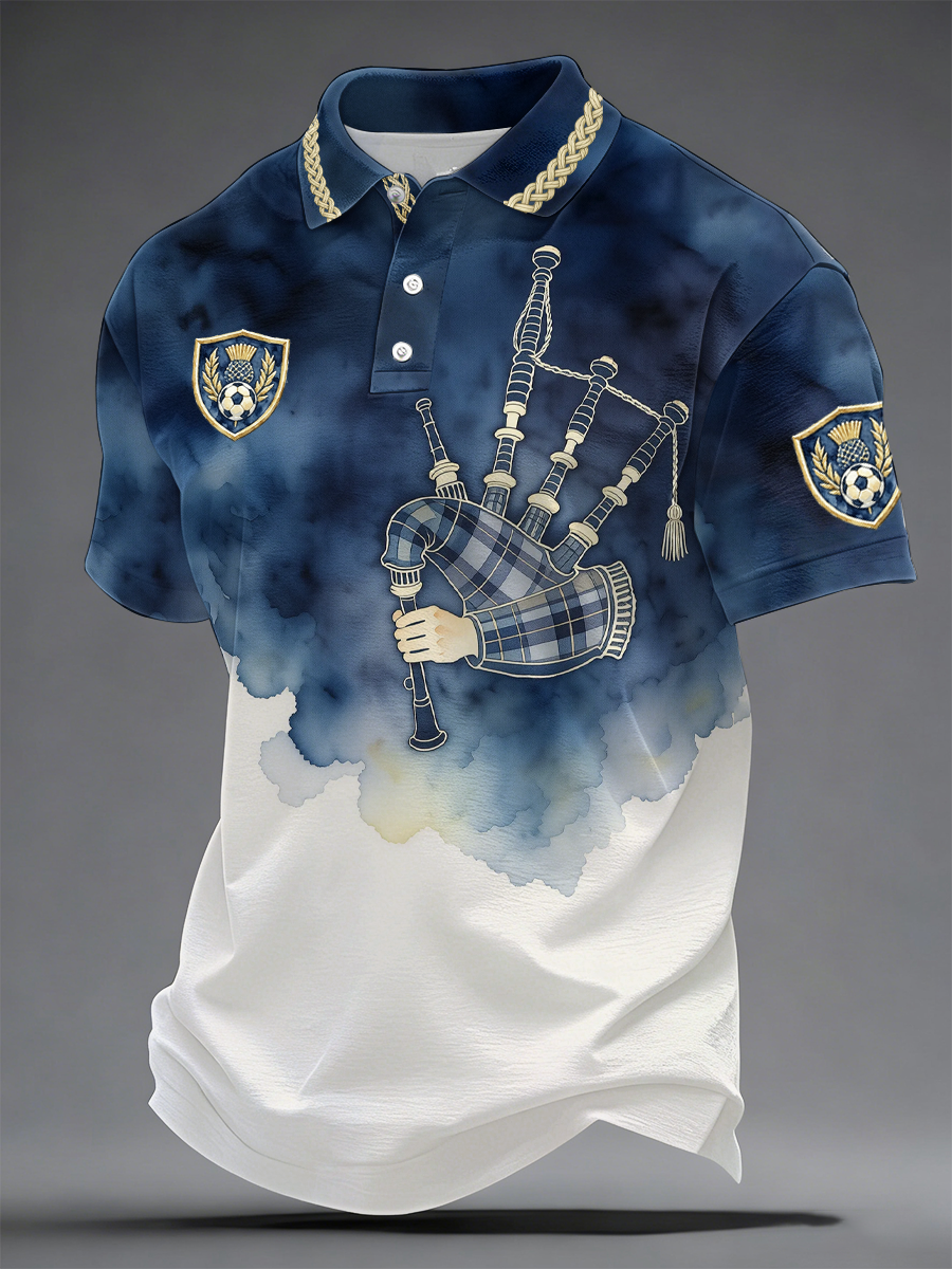 Men's UK Football Lover Scotland Printed polo shirt