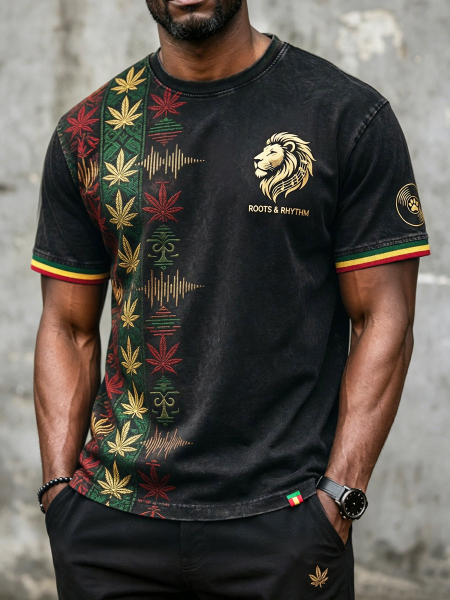 Retro Reggae Fan Totem Casual T-Shirt