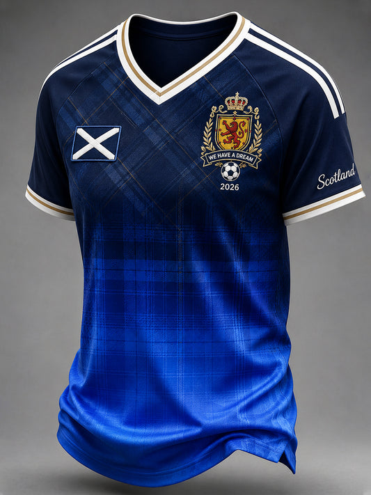 Men's Scotland Football V-neck T-shirt
