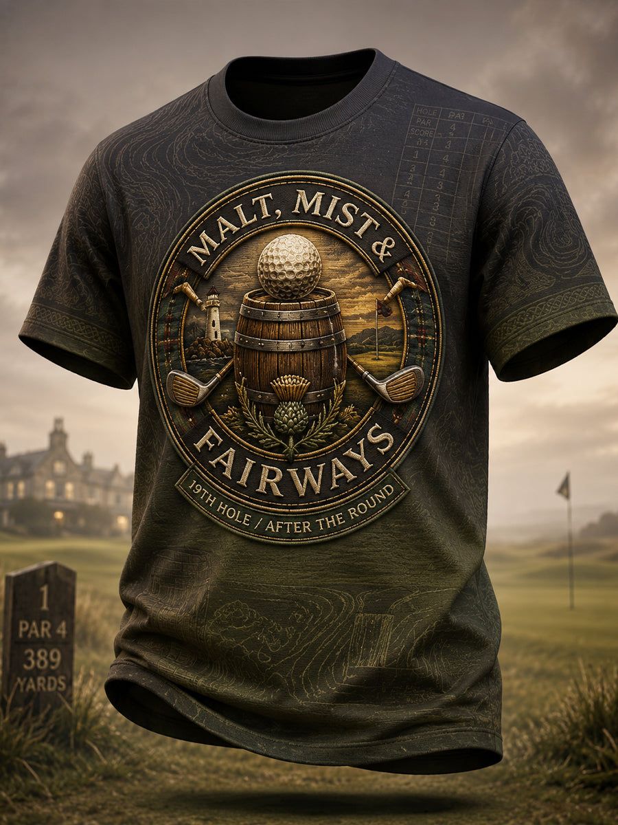 Men's Scotland Golf Lover Printed T-shirt