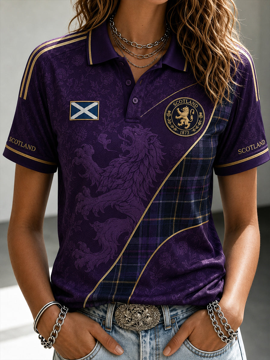 Women's Scotland Footabll Polo T-Shirt