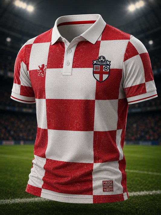 Men's UK Football Lover England Printed polo shirt