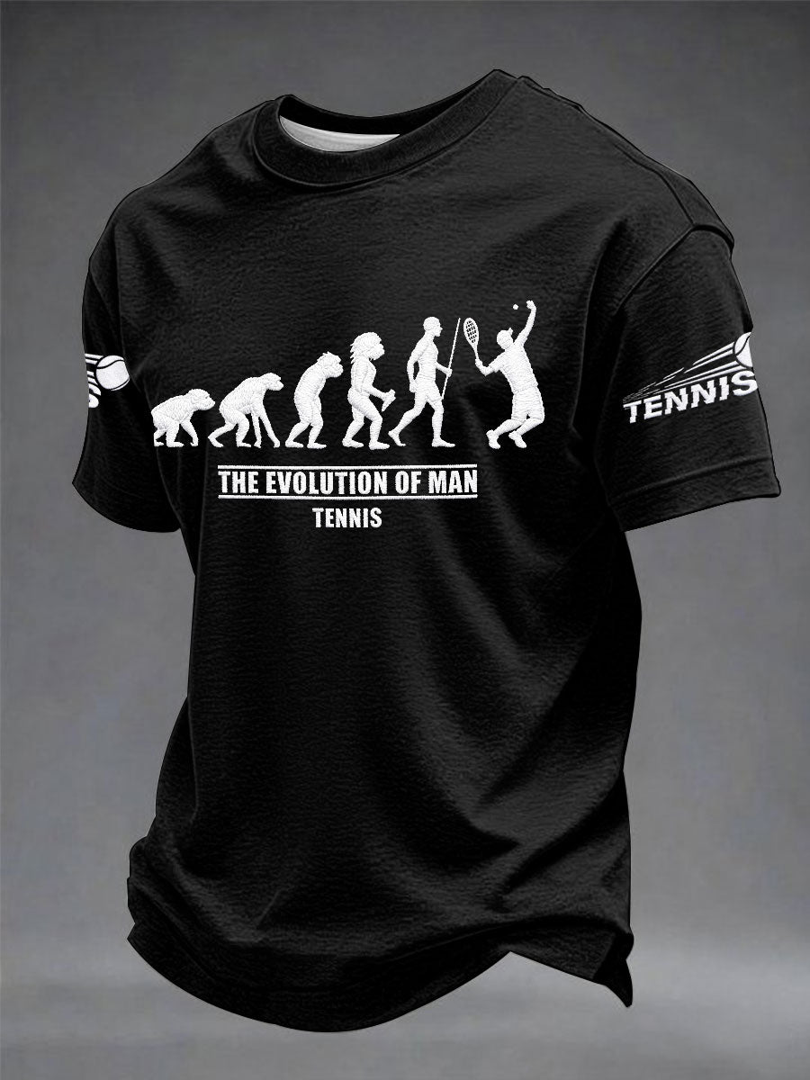 Men's"The Evolution Of Man" Sports Unisex Casual T-shirt