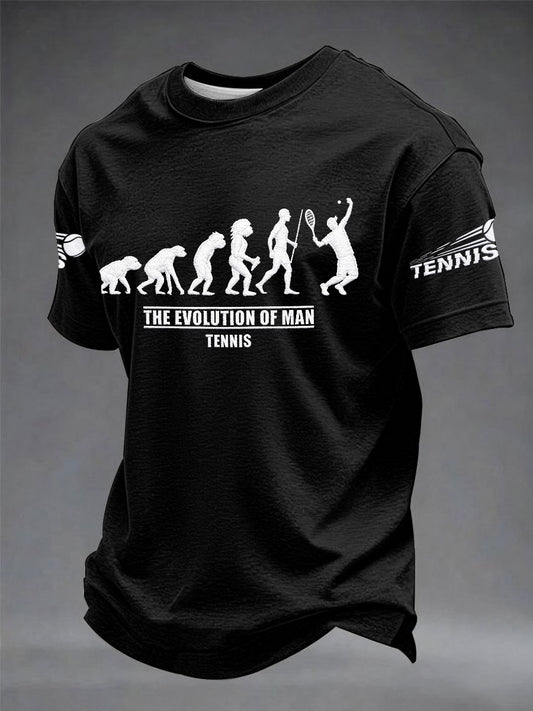 Men's"The Evolution Of Man" Sports Unisex Casual T-shirt