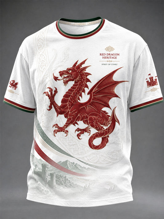 Men's Welsh Dragon Printed T-shirt