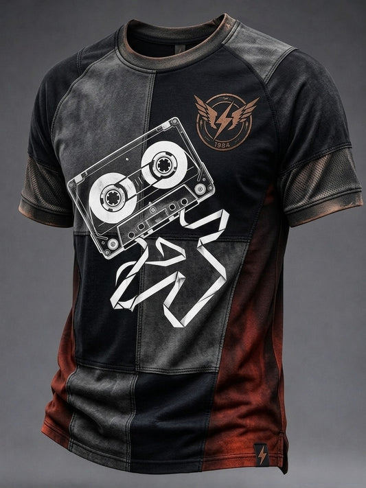 Men's Retro VH Rock Band Art Short-Sleeve Short-Sleeve T-Shirt