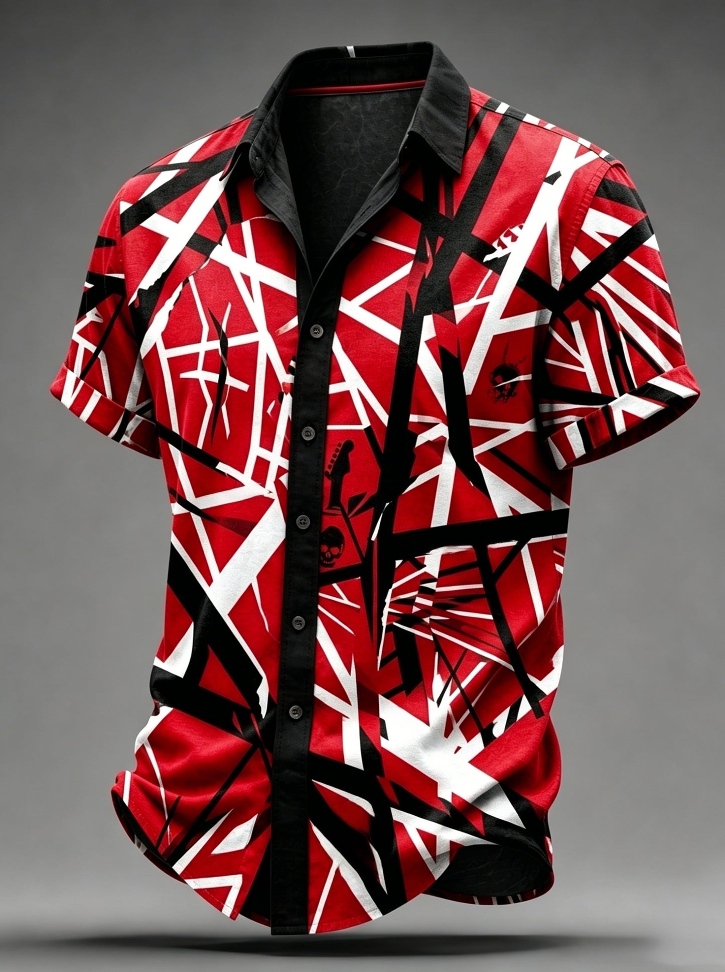 Men's Retro VH Rock Band Art Short-Sleeve Shirts