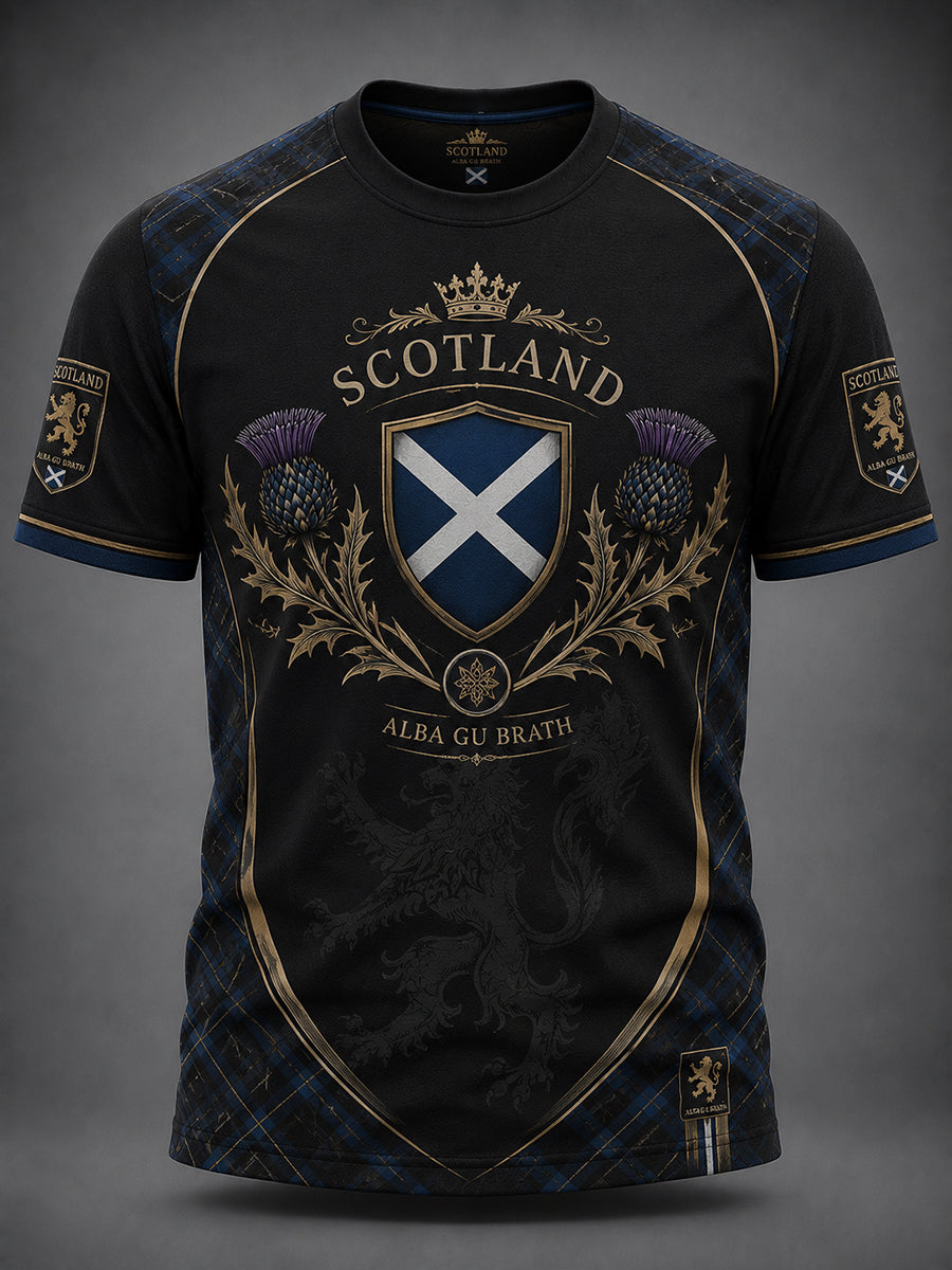 Men's Scotland Art Printed Short Sleeve T-shirt