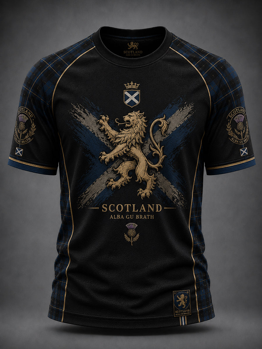 Men's Scotland Art Printed Short Sleeve T-shirt