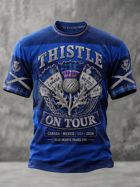 Men's Scotland Football Lover Printed T-shirt