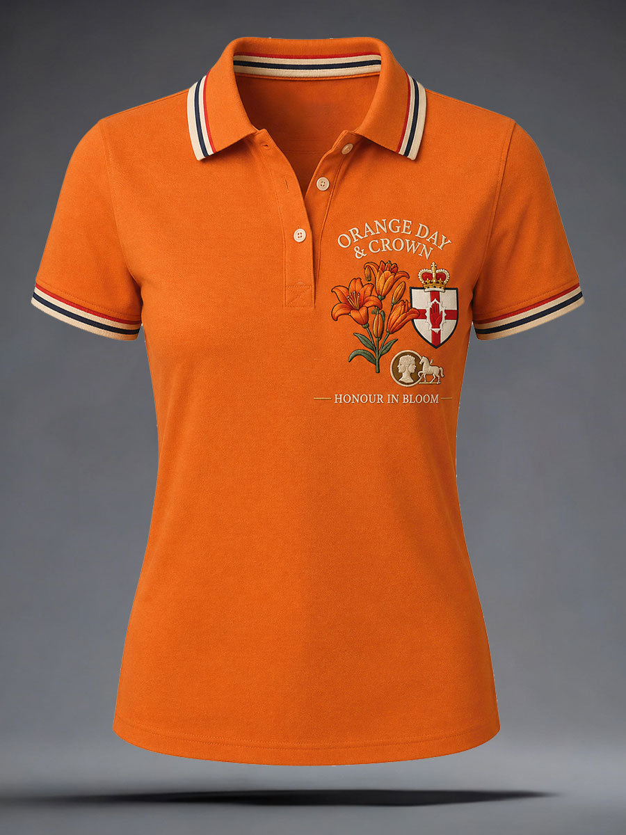 Women's 14 July Orangemens Day FDloral Art Printed Casual Tops