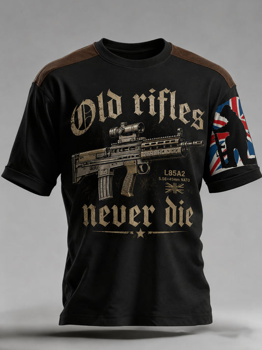 Men's British Veteran Weapon Series Art Print T-Shirt