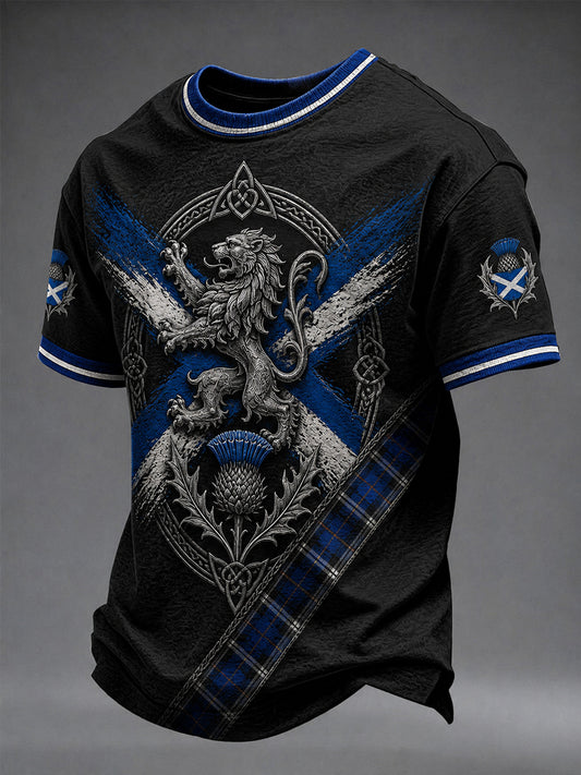 Men's Scotland Art Printed Short Sleeve T-shirt