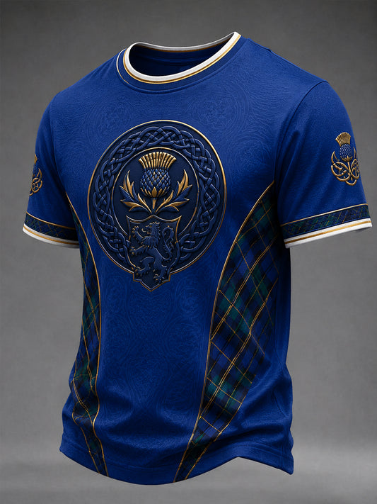 Men's Scotland Art Printed Short Sleeve T-shirt