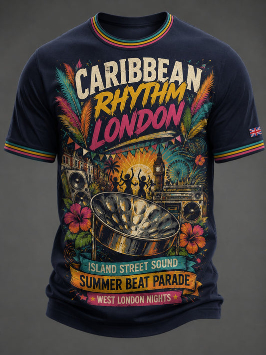 Men's Caribbean London Festival Notting Hill Carnival Printed T-shirt