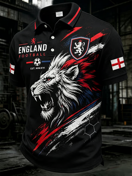 Men's UK Football Lover England Printed polo shirt
