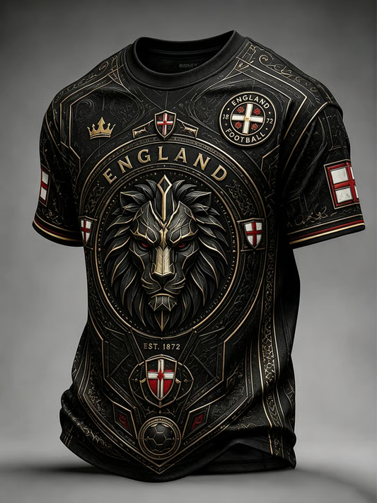 Men's UK Football Lover England Printed short sleeves t-shirt