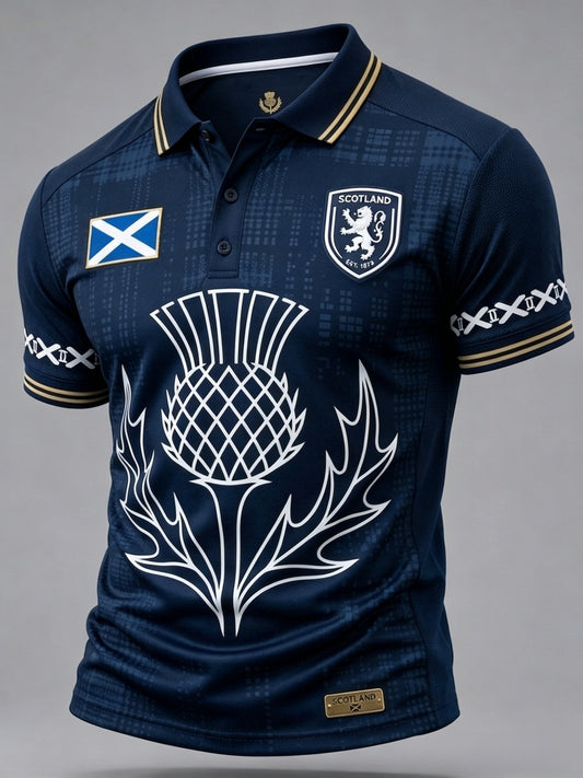 Men's UK Football Lover Scotland Printed polo shirt