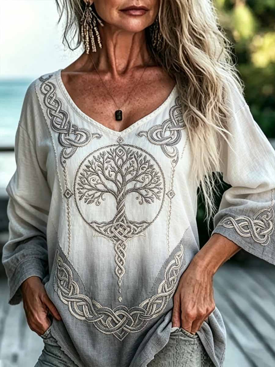 Women's Fashion Viking Art Print T-Shirt