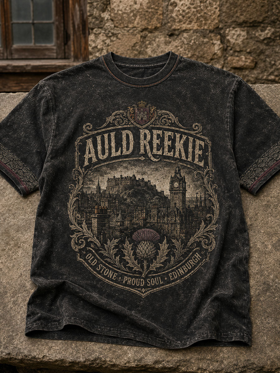 Unisex Scotland Edinburgh Art Printed T-shirt