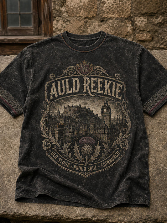 Unisex Scotland Edinburgh Art Printed T-shirt