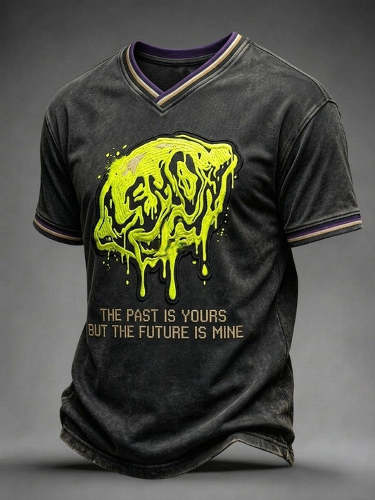 Men's Vintage UK Stone Rose Lemon T-Shirt