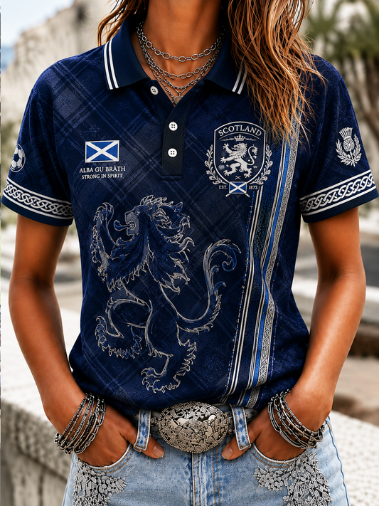 Women's Scotland Printed polo T-shirt