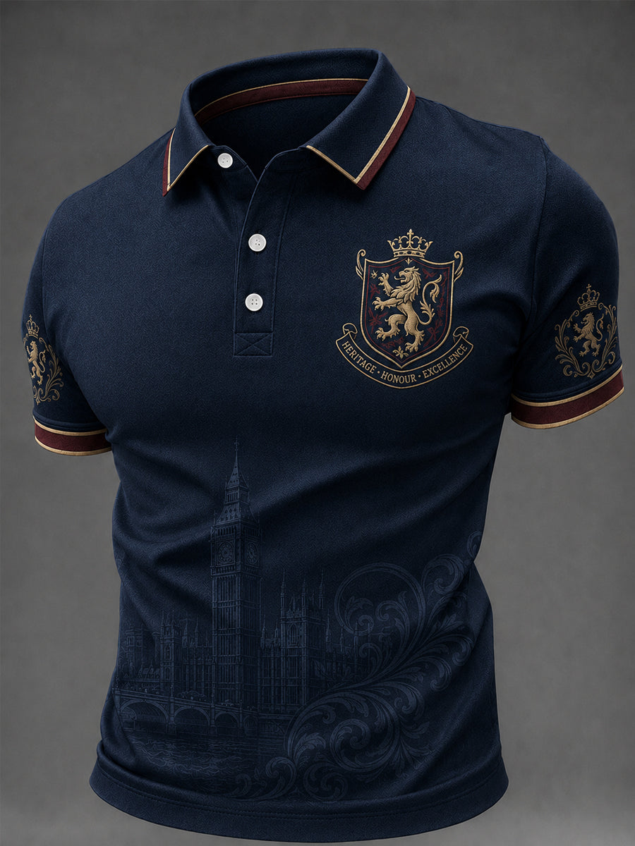 Men's British Art Printed Short Sleeve Top