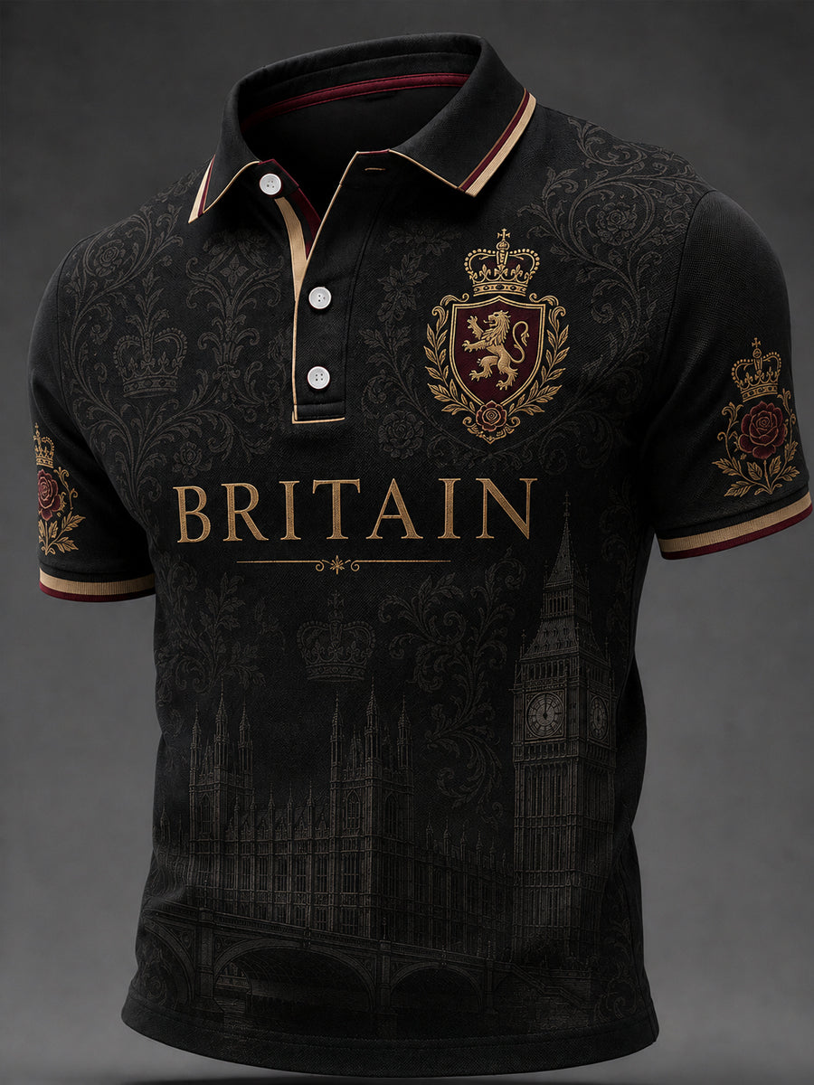 Men's British Art Printed Short Sleeve Top