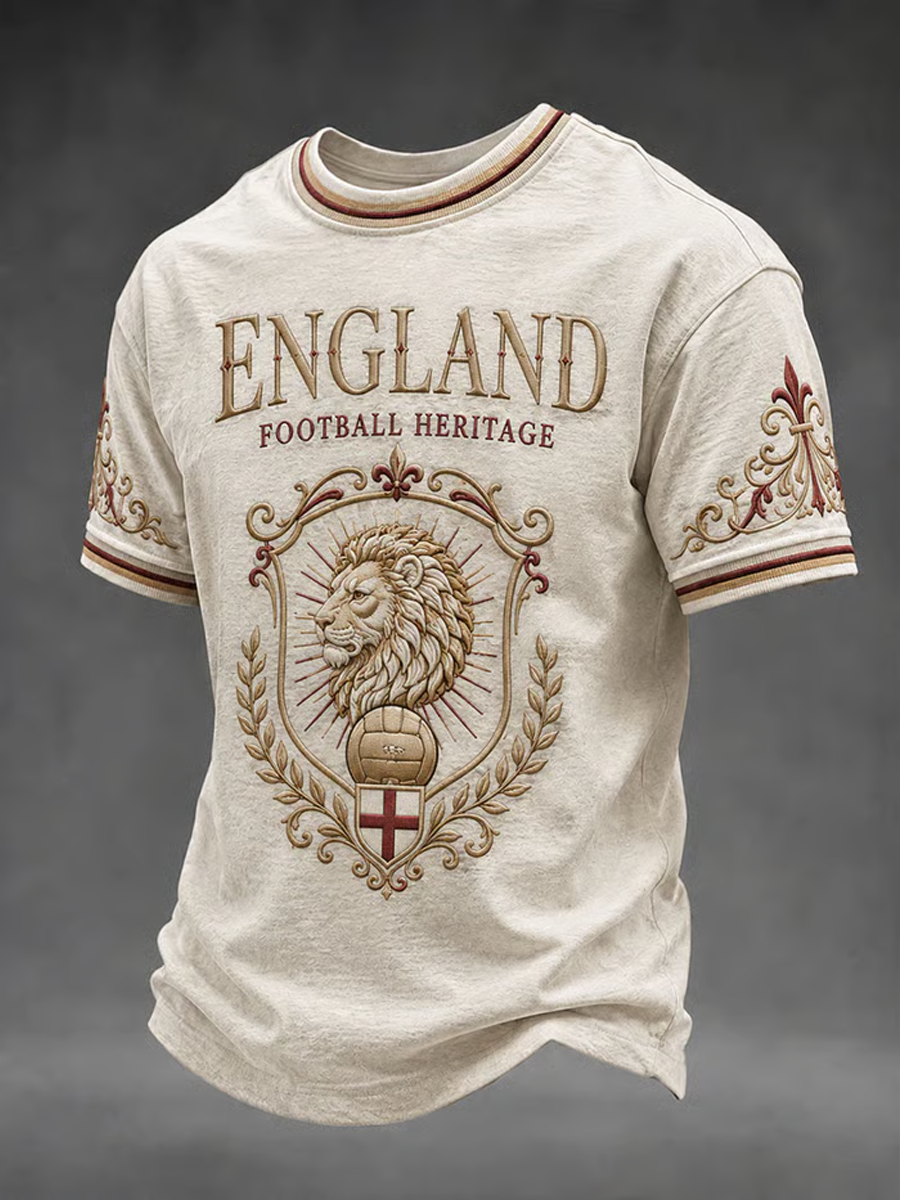 Men's UK Football Lover England Printed short sleeves t-shirt
