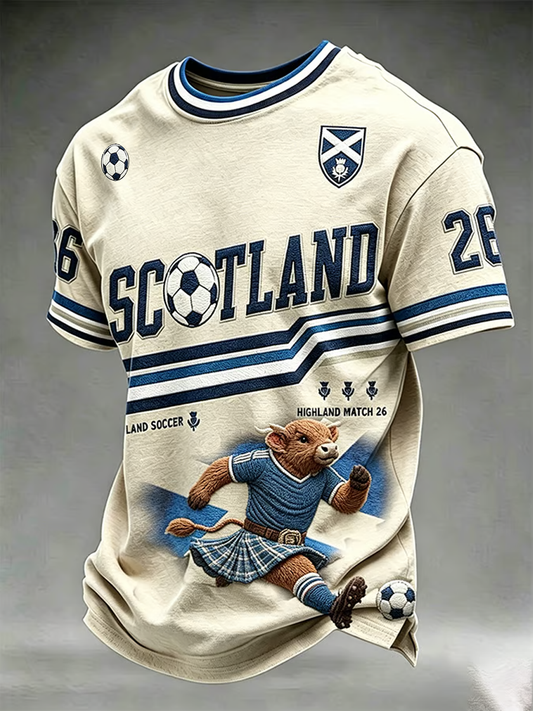 Men's UK Football Lover Scotland Printed short sleeves t-shirt