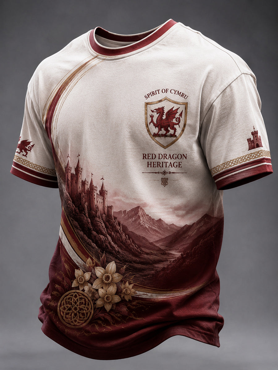 Men's Welsh Dragon Printed T-shirt