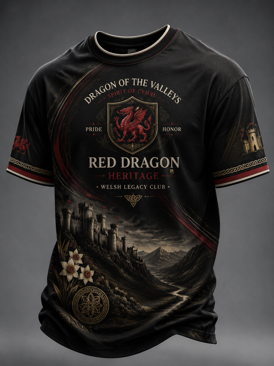 Men's Welsh Dragon Printed T-shirt