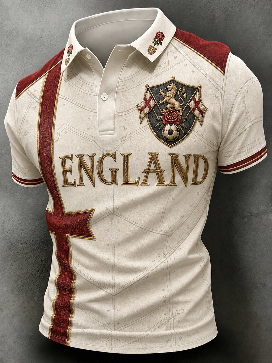 Men's England Football Short Sleeves T-Shirt