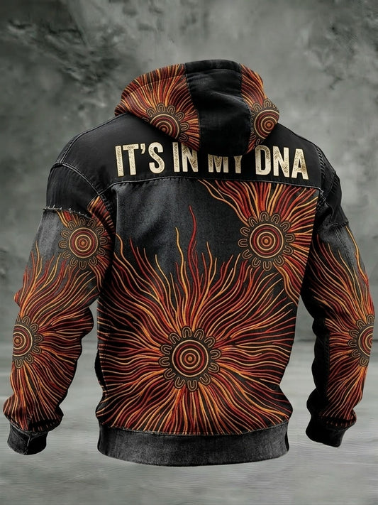 Men's AU Aboriginal Culture IT'S IN MY DNA  Printed Hooded Sweatshirt