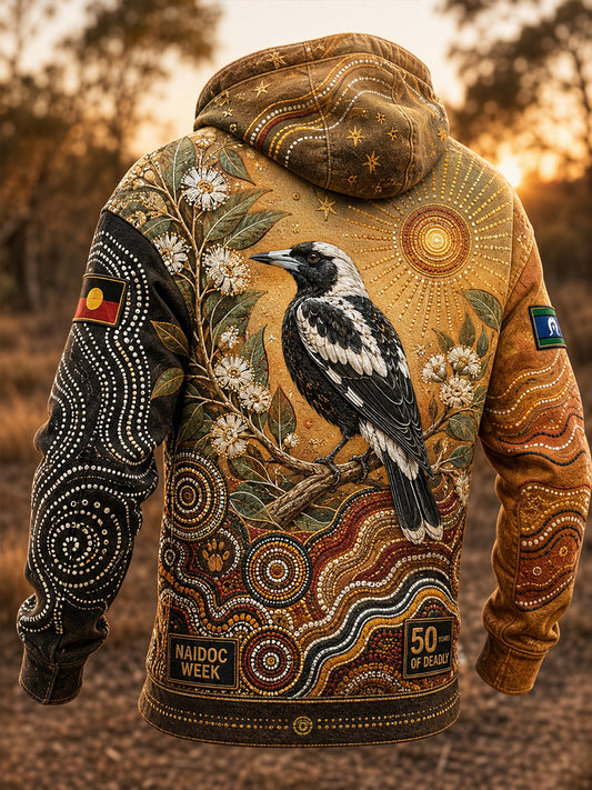 Men's Australia Naidoc Week Oversized Drop-Shoulder Hoodie With Pockets